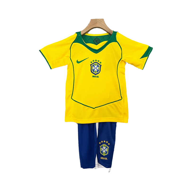 CAMISETA BRASIL I 2004 CONJUNTO INFANTIL (RETRO) - TIENDA DEL JUGADOR