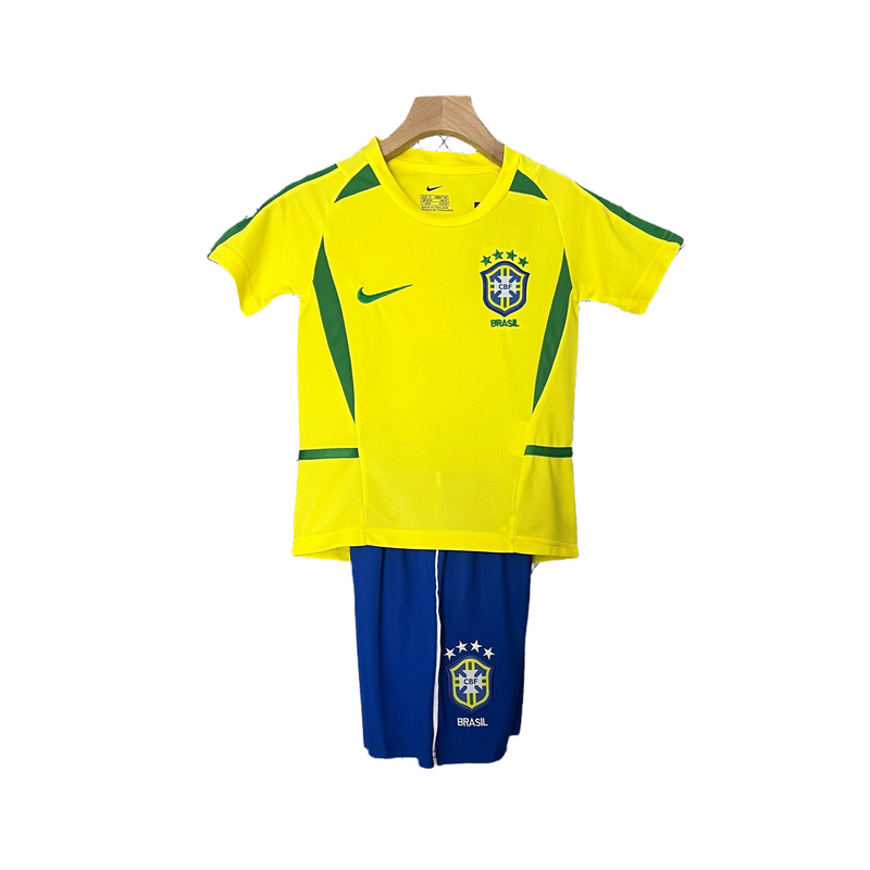 CAMISETA BRASIL I 2002 CONJUNTO INFANTIL (RETRO) - TIENDA DEL JUGADOR